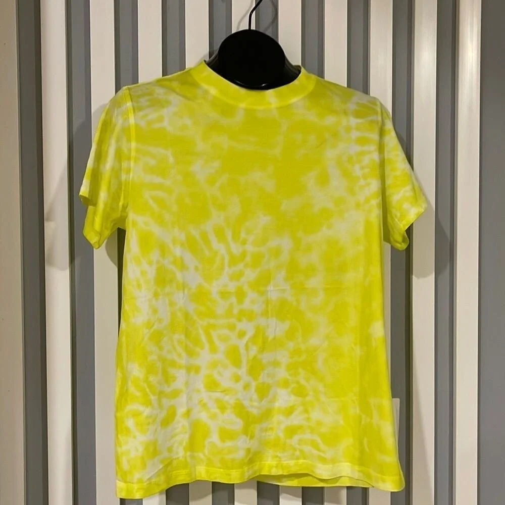 Lululemon All Yours Cotton Tee Tie Dye Yellow Size 4 NWT π - Picture 2 of 7